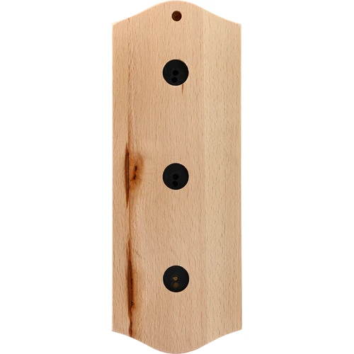Stazione meteo retrò - legno naturale con quadranti argentati - 4