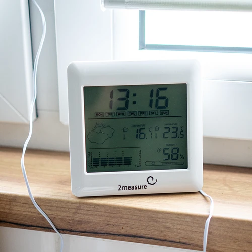 Stazione meteorologica – elettronica, retroilluminata, sonda, bianca - 8