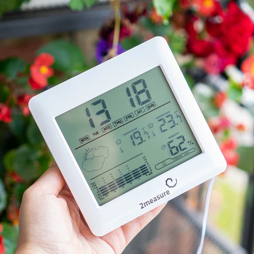 Stazione meteorologica – elettronica, retroilluminata, sonda, bianca - 9