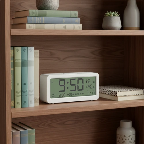 Stazione meteorologica elettronica Soens - bianca, con orologio e calendario - 8