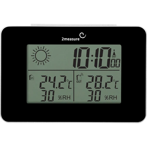 Stazione meteorologica RCC – elettronica, wireless, sensore retroilluminato, nera - 2