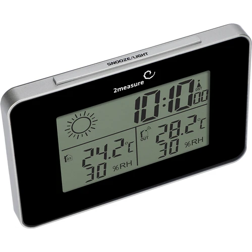Stazione meteorologica RCC – elettronica, wireless, sensore retroilluminato, nera - 4