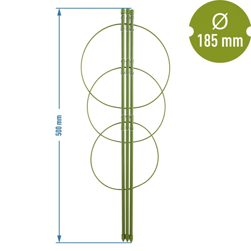 Supporto ad anello per piante 3 anelli 0,5m - 2