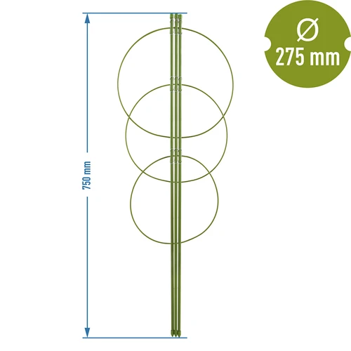 Supporto ad anello per piante 3 anelli 0,7m - 2