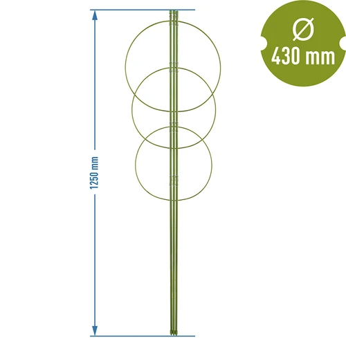 Supporto ad anello per piante 3 anelli 1,2m - 2