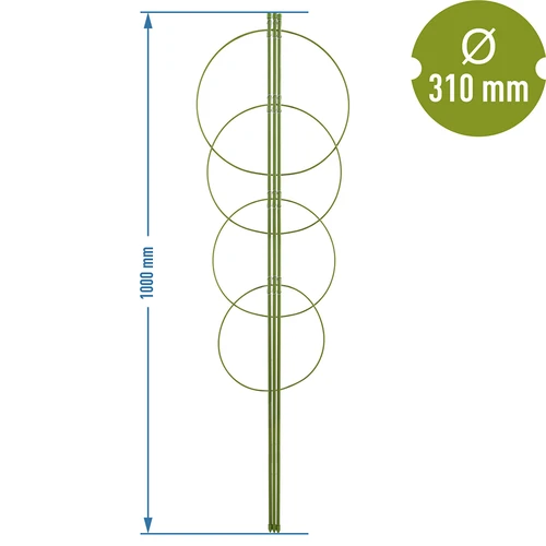 Supporto ad anello per piante 4 anelli 1m - 2