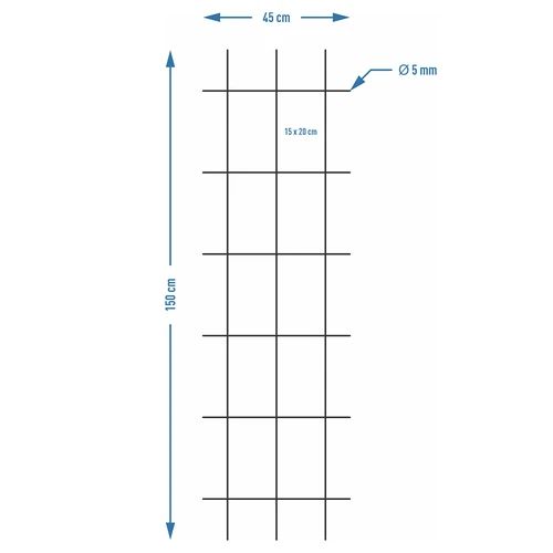 Supporto per piante - graticcio da giardino 150 x 45 cm - 7