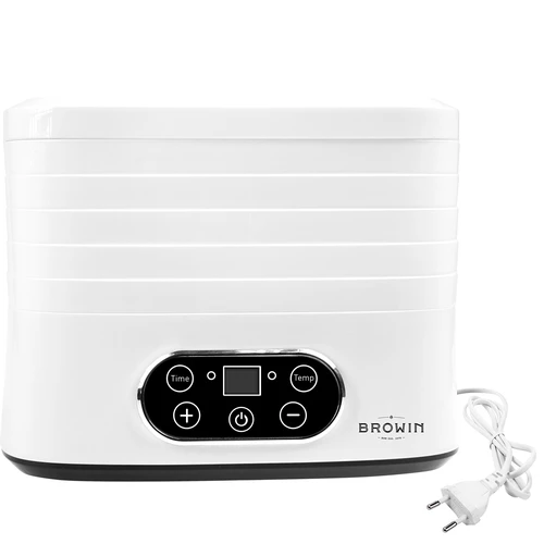 Suszarka do grzybów, owoców, warzyw i ziół z regulacją temp, 240W, biała - 3