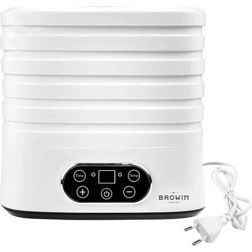 Suszarka do grzybów, owoców, warzyw i ziół z regulacją temp, 240W, biała - 4
