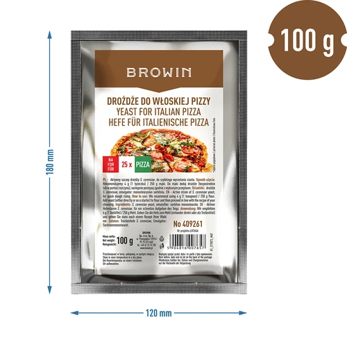 Suszone drożdże do pizzy włoskiej - 100 g - 3