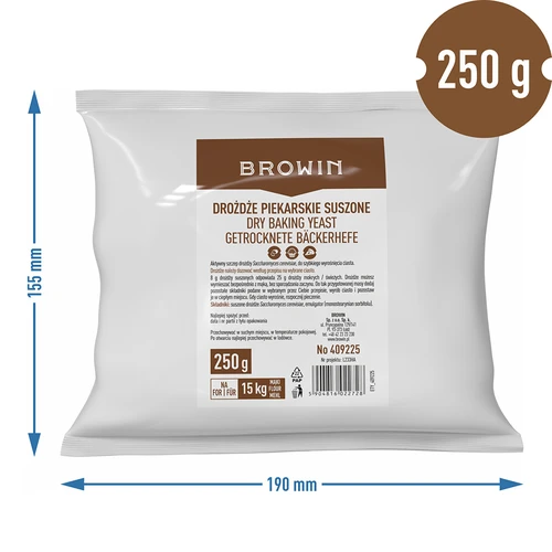 Suszone drożdże piekarskie, 250g - 4