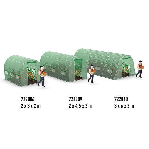 Szklarnia ogrodowa (foliowa) 3x6x2 m - 17