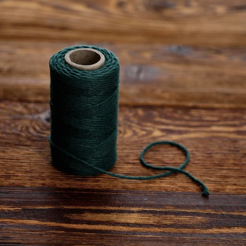 Sznurek bawełniany zielony 2 mm/55 m/100 g - 5