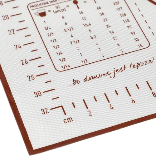 Tappetino in silicone – spianatoia con stampa: sagome e calcolatore culinario - 4