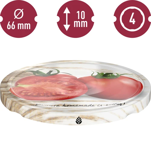 Tappi a vite fi 66/4 con decoro di verdure - 10 pezzi - 2