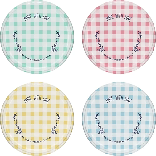 Tappi a vite Ø 82 mm (6 tacche) a quadretti - 10 pz  - 1 