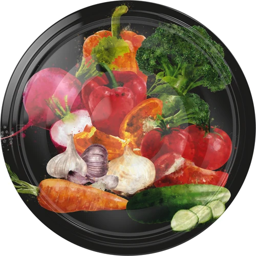 Tappo fi 66/4 verdure su sfondo nero - 10 pezzi  - 1 