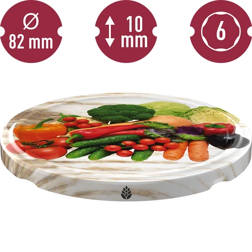 Tappo fi 82/6 verdure su sfondo bianco - 10 pezzi - 3