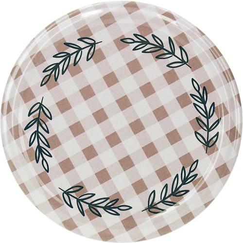 Tappo twist-off Ø82/6 a quadretti beige, 10 pz  - 1 