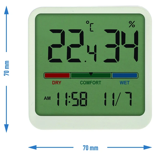 Termometr elektroniczny pokojowy, biały - 9