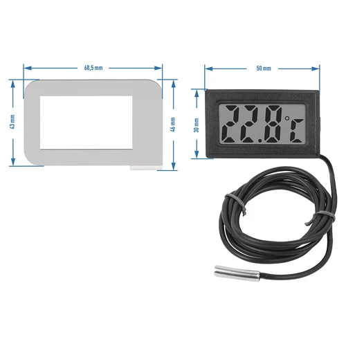 Termometr elektroniczny w ramce - do destylatorów (-50°C do +110°C) - 3