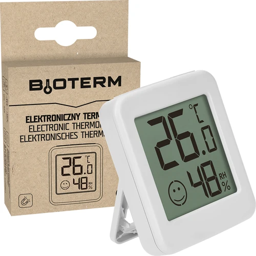 Termometr elektroniczny ze wskaźnikiem komfortu, biały - 7