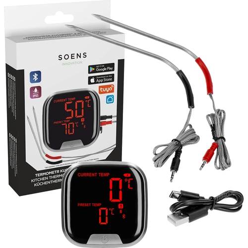 Termometr kuchenny z Bluetooth, 2 sondy - 2