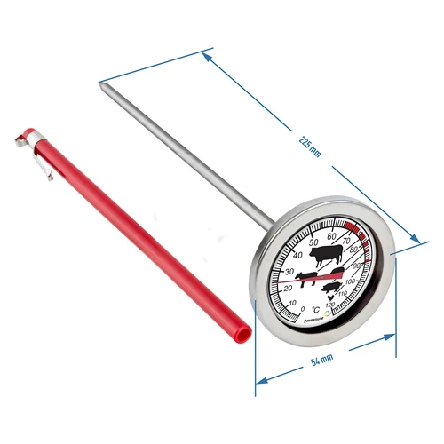 Termometr kuchenny z grafiką (0°C do +120°C) 21,0cm - 2