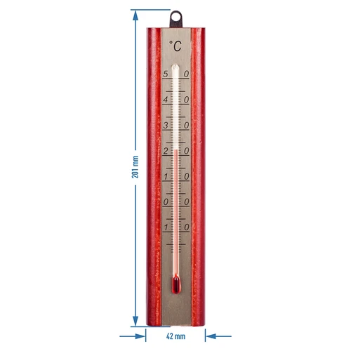 Termometr pokojowy ze złotą skalą (-40°C do +50°C) 16cm mix - 2