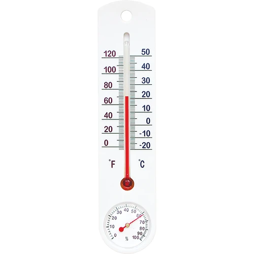 Termometr uniwersalny biały z higrometrem (-20°C do +50°C) 25cm