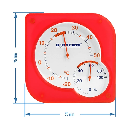 Termometr wewnętrzny bimetaliczny z higrometrem (-20 do +50°C) mix - 6