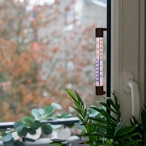 Termometr zewnętrzny brązowy (-50°C do +50°C) 18cm - 7