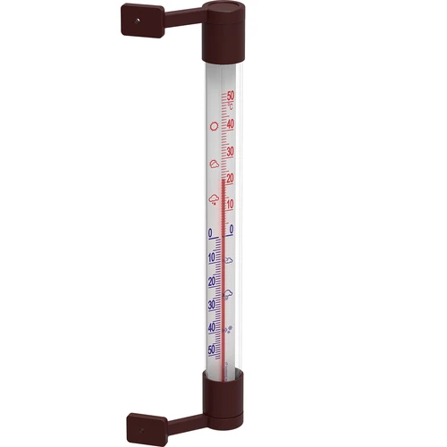 Termometr zewnętrzny brązowy (-50°C do +50°C) 22cm - 2