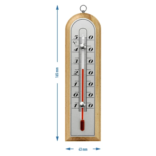 Termometro da camera con scala argento (-10°C a +50°C) 16cm mix - 3