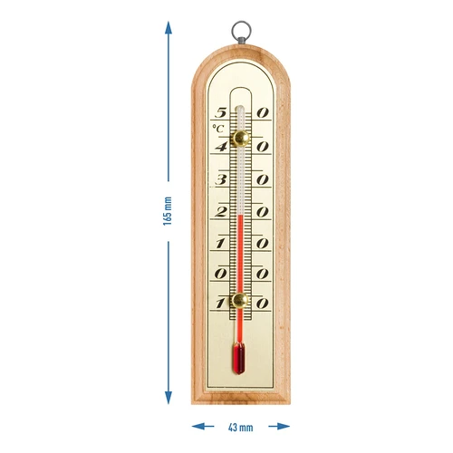 Termometro da camera con scala dorata (-10°C a +50°C) 16cm - 2