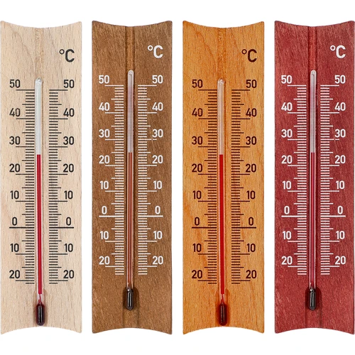 Termometro da camera in legno (-20 a +50°C), 15 cm, mix  - 1 