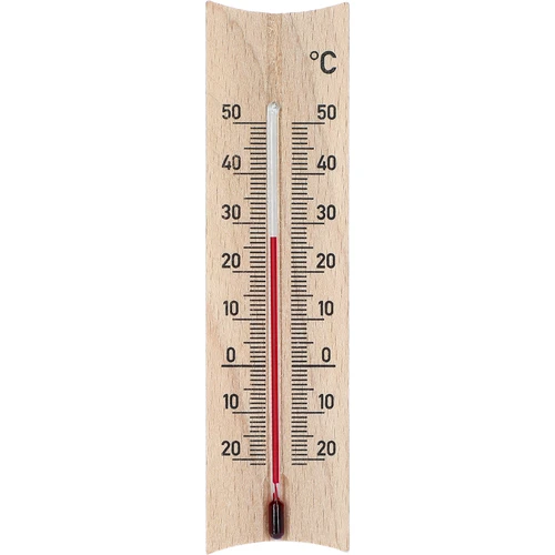 Termometro da camera in legno (-20 a +50°C), marrone chiaro, 15 cm  - 1 