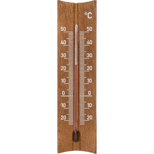Termometro da camera in legno (-20 a +50°C), marrone scuro, 15cm  - 1 