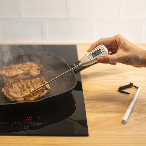 Termometro da cucina elettronico (-50°C a +300°C) con custodia, bianco - 4