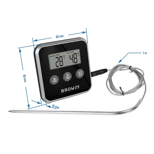 Termometro da cucina elettronico con sonda (0°C–250°C), colori assortiti - 4