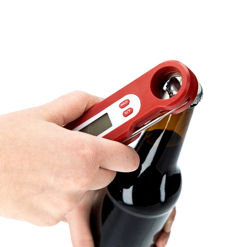 Termometro da cucina elettronico con sonda pieghevole (-50/+300℃), rosso - 6