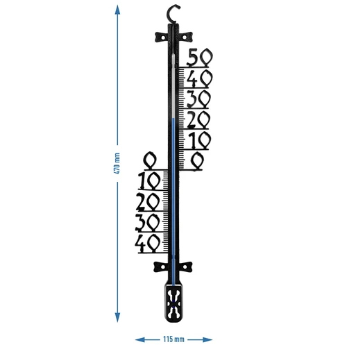 Termometro da giardino (-40 a +50°C), 47cm - 3