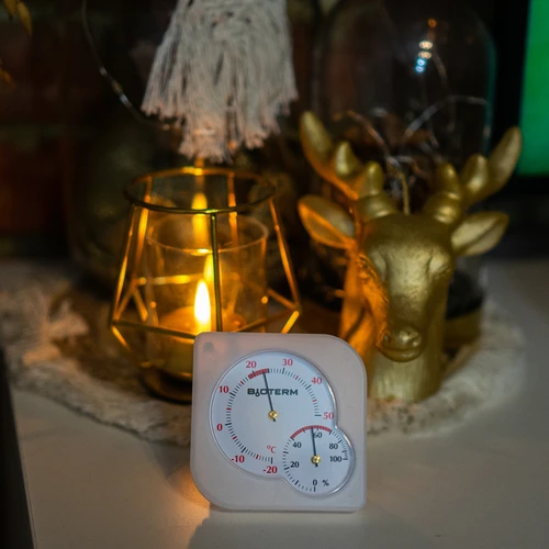 Termometro da interno bimetallico con igrometro (-20 a +50°C), bianco - 5