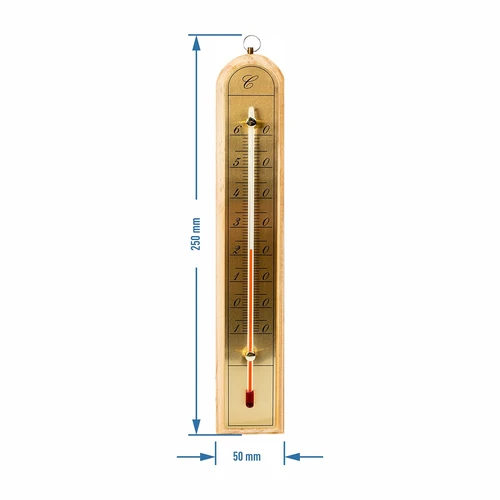 Termometro da interno con scala dorata (da -10 °C a +60 °C) 28 cm — assortito - 5