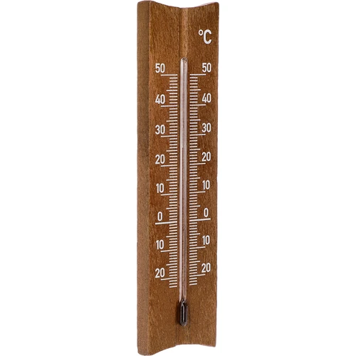 Termometro da interno in legno (da -20 a +50°C), marrone scuro, 15cm - 2