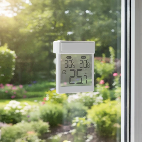 Termometro digitale esterno da finestra, adesivo, Soens - 9