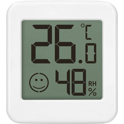 Termometro elettronico con indicatore di comfort, bianco - 2