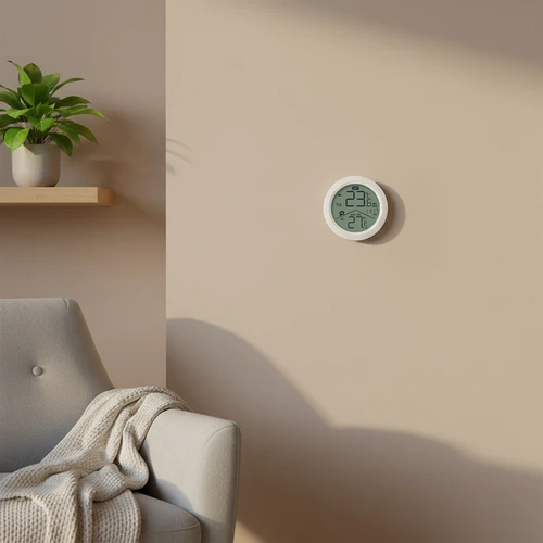 Termometro elettronico Soens - con sensore esterno, rotondo bianco - 8