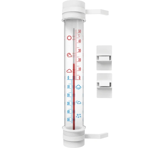 Termometro esterno bianco (-50°C a +50°C) 27cm  - 1 