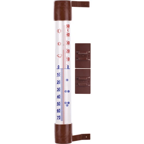 Termometro esterno marrone (-60°C a +50°C) 23cm  - 1 